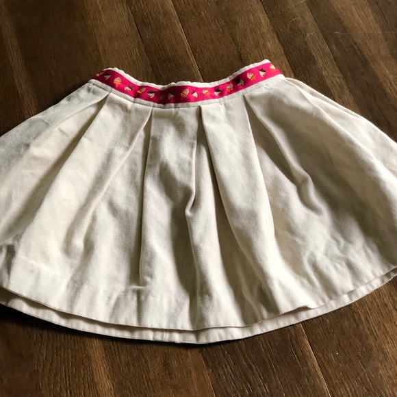 Lilly Pulitzer Cream Pleated Skirt W/Acorn Ribbon Accent Size 2T - Picture 7 of 7